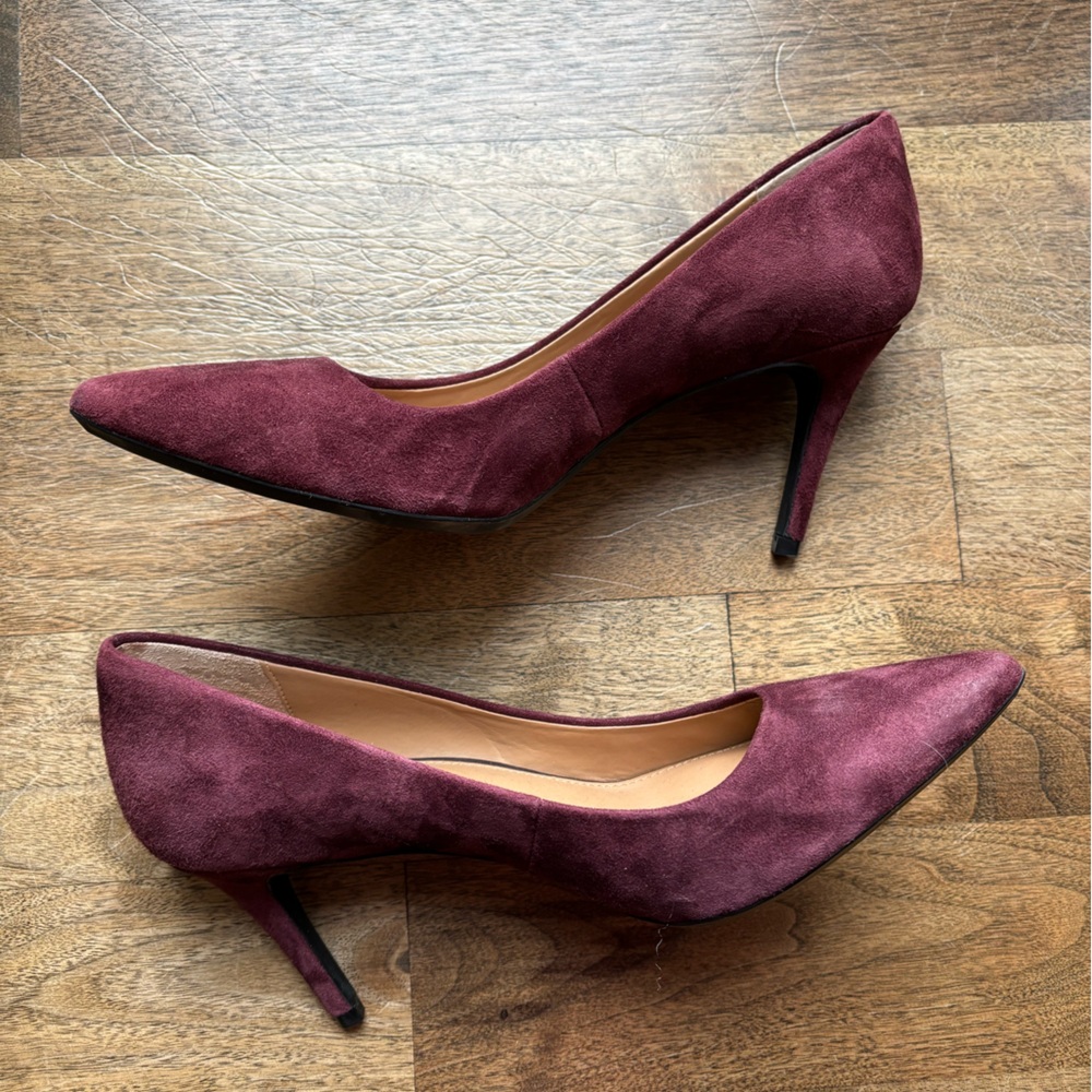 Calvin Klein Gayle Burgundy Suede Heels